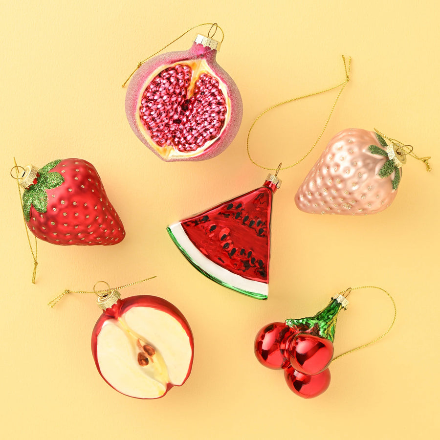 ガラスオーナメント ストロベリー ピンク