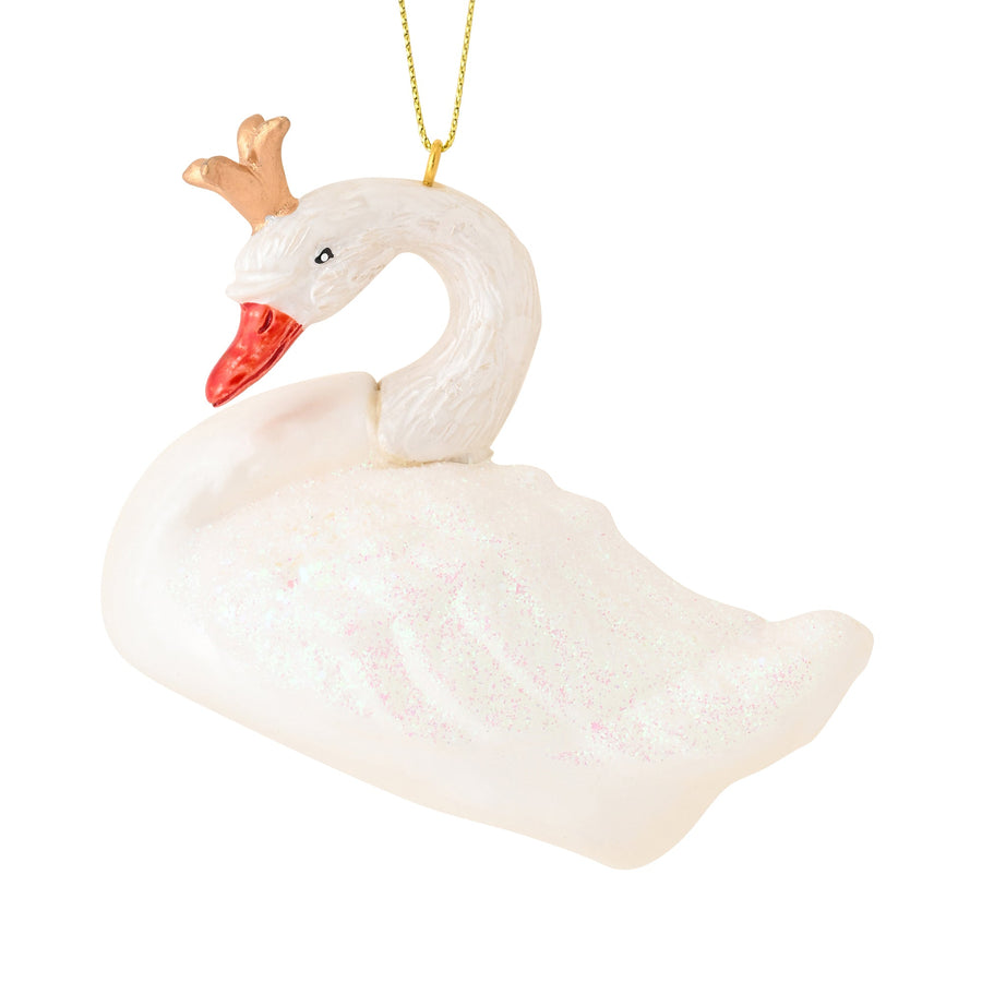 ガラスオーナメント スワン