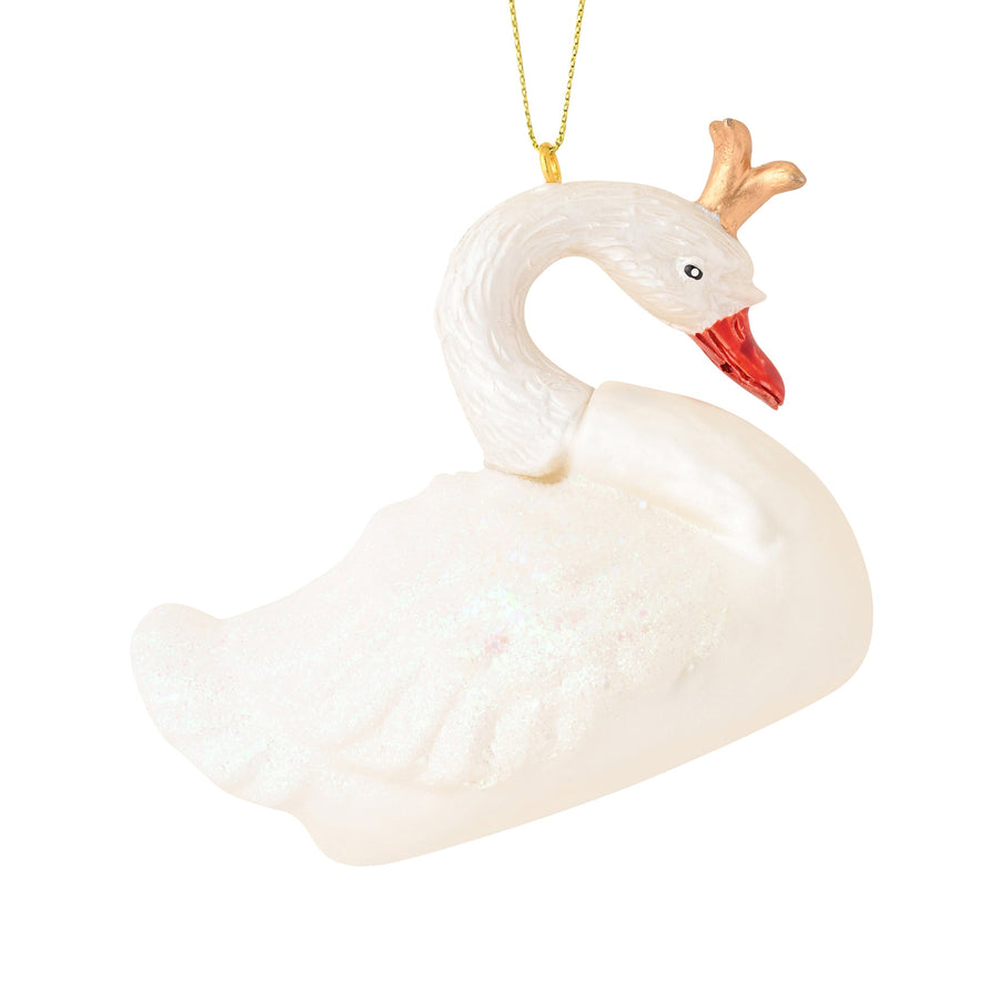 ガラスオーナメント スワン