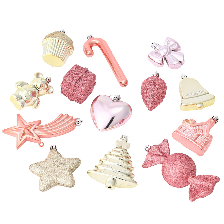 セットオーナメント モチーフ 26個 ピンク