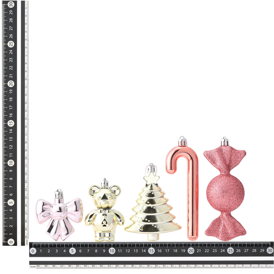 セットオーナメント モチーフ 26個 ピンク