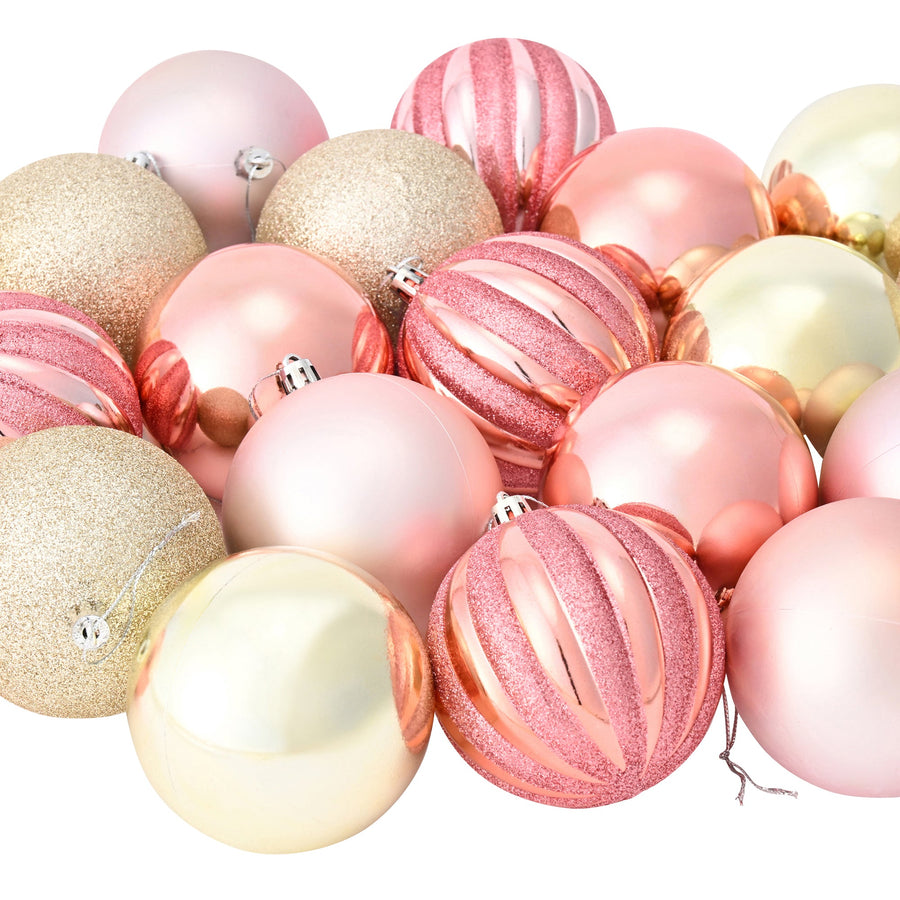 セットオーナメント 8cm 20個 ピンク