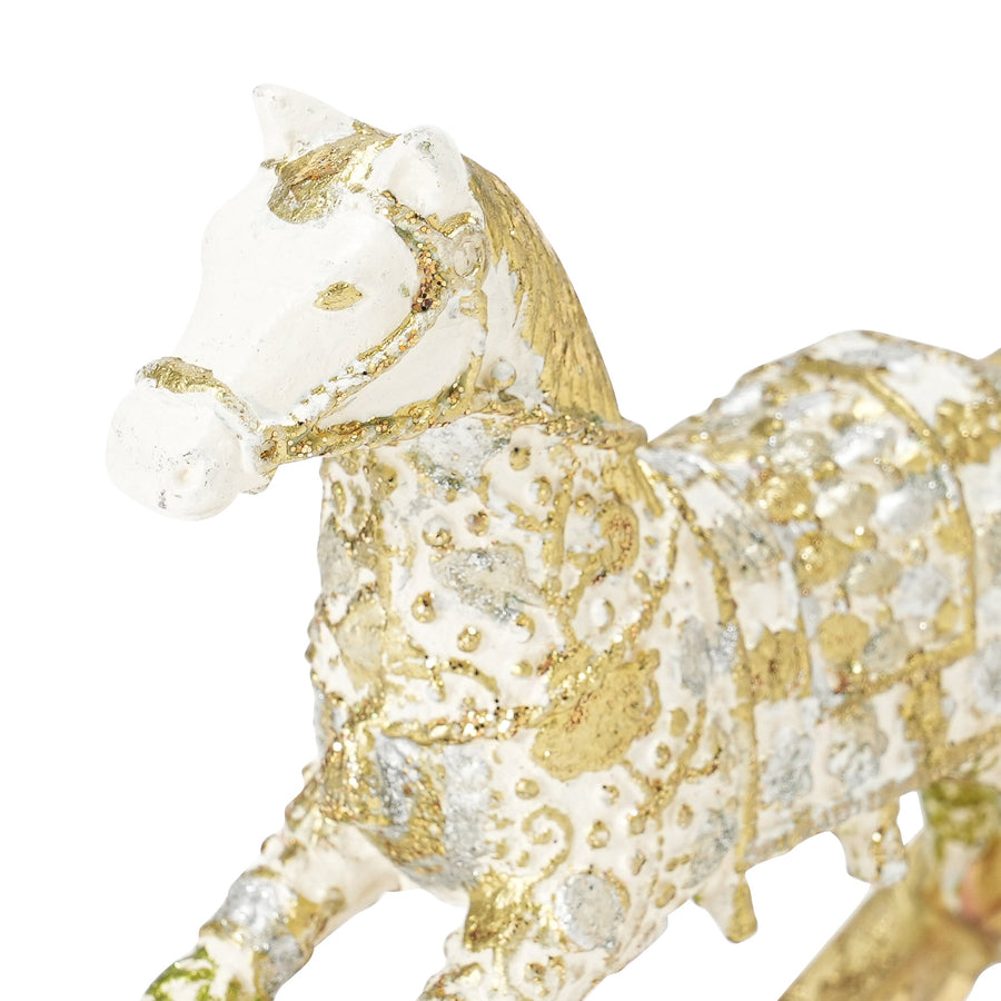 レジンオブジェ ロッキングホース ゴールド