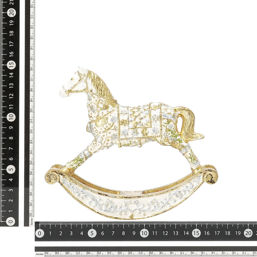 レジンオブジェ ロッキングホース ゴールド