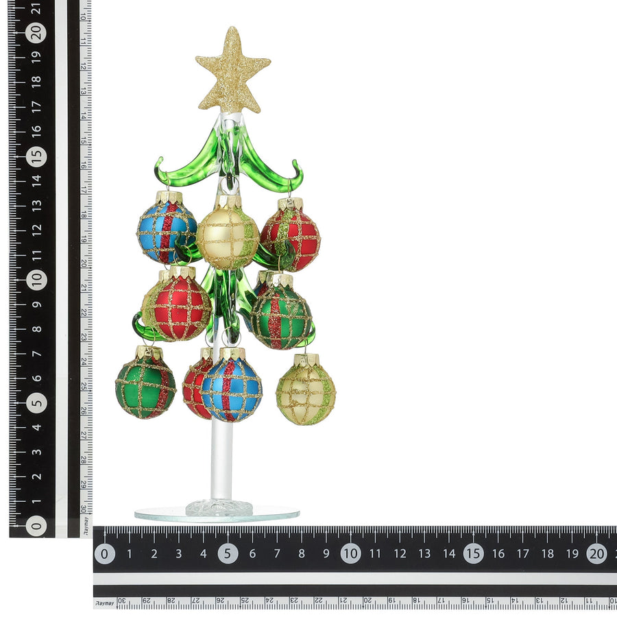 ガラスツリー ボール M グリーン