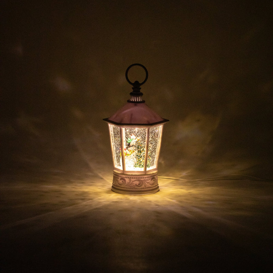 スノードーム スクエアランタン スノーマン L