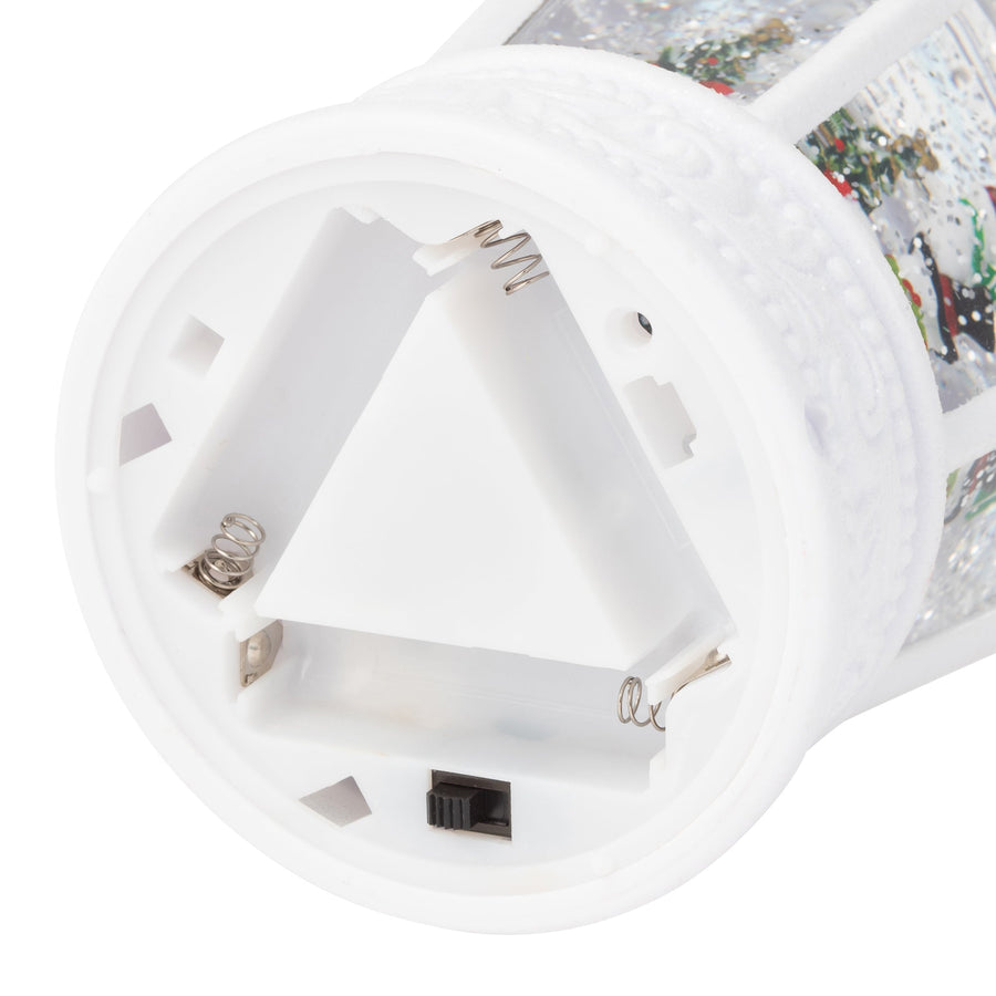 スノードーム スクエアランタン スノーマン L