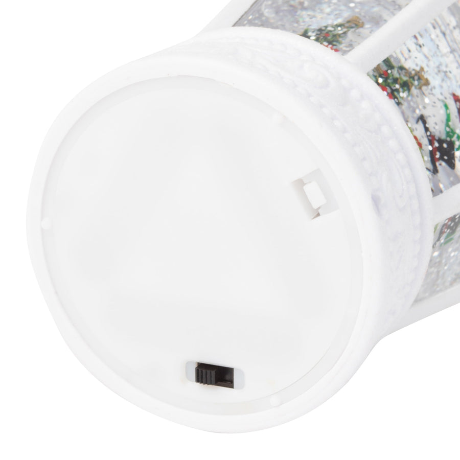 スノードーム スクエアランタン スノーマン L