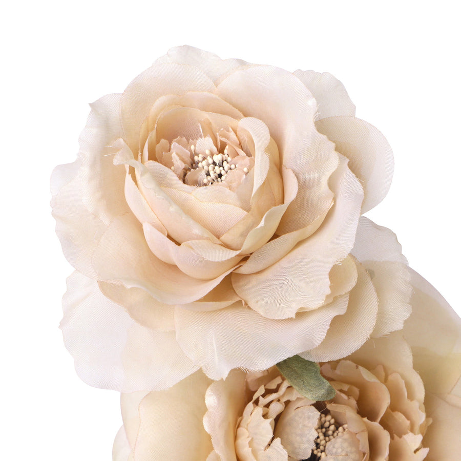 アートフラワー シアー ローズ ブラウン