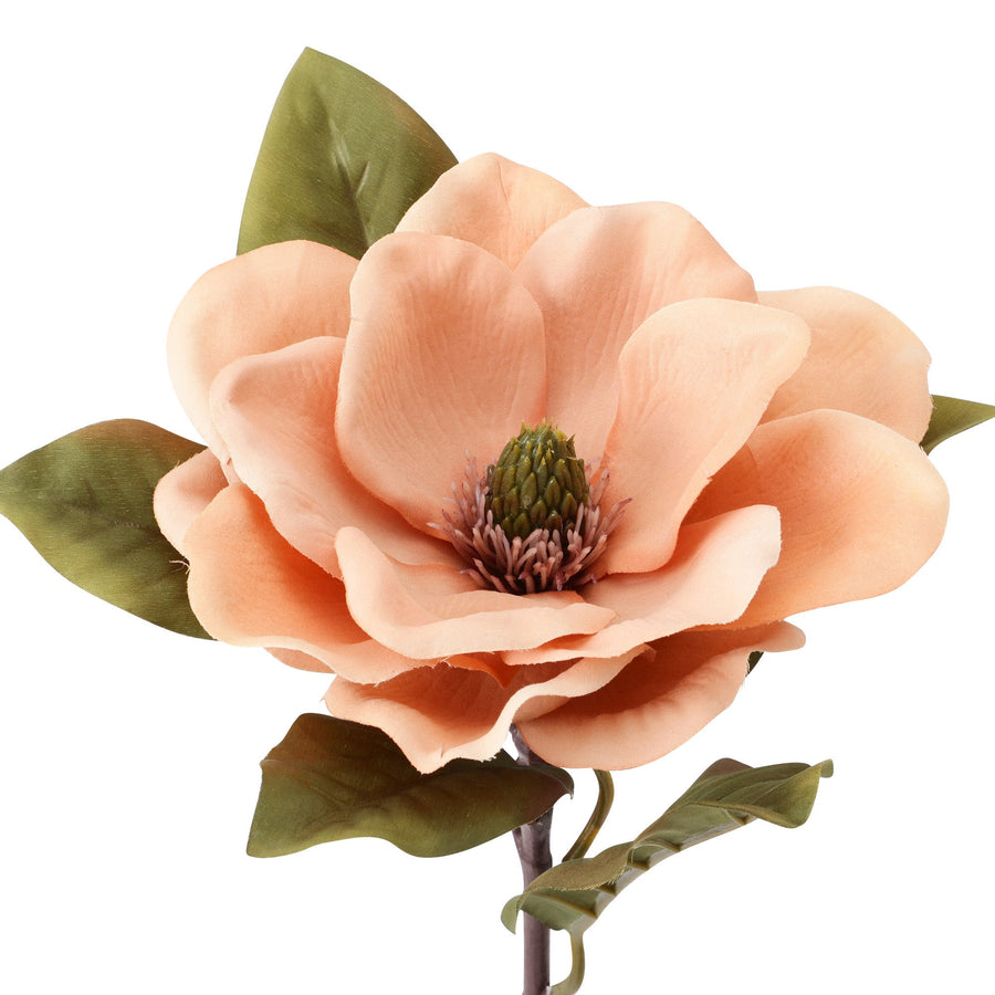 アートフラワー マグノリア コーラル