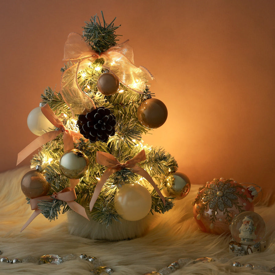 デスクトップツリー リボン ライトピンク