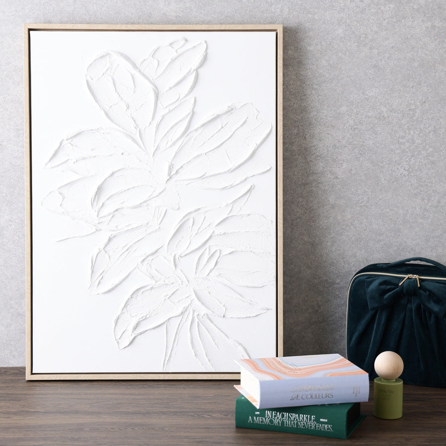 ホワイト ボタニカル アートボード A