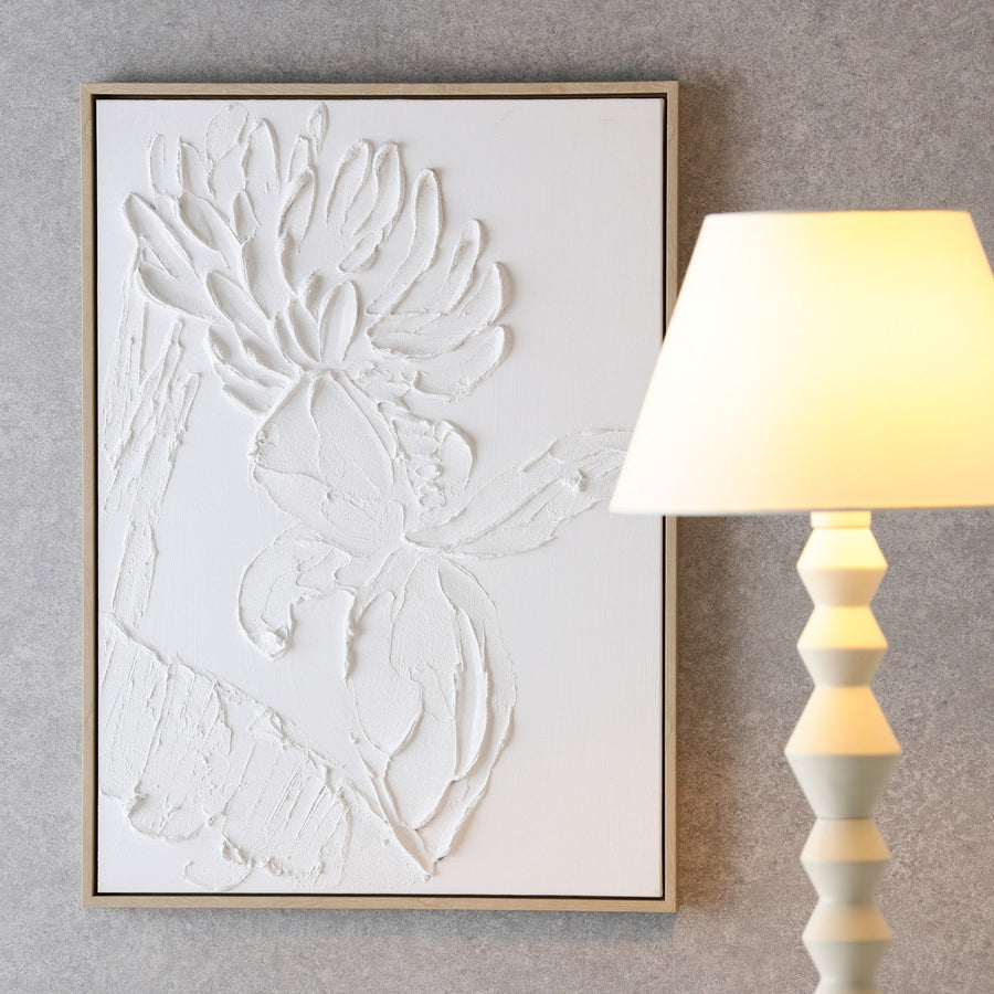 ホワイト ボタニカル アートボード B