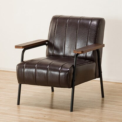 Synthetic leather 1-seater sofa that is resistant to scratches and stains (N-Shield Stain 2KD DBR)