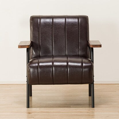 Synthetic leather 1-seater sofa that is resistant to scratches and stains (N-Shield Stain 2KD DBR)