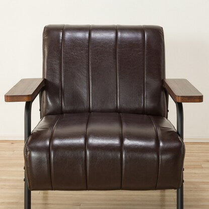 Synthetic leather 1-seater sofa that is resistant to scratches and stains (N-Shield Stain 2KD DBR)