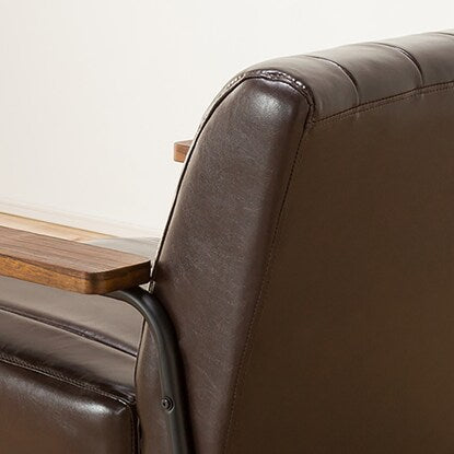 Synthetic leather 1-seater sofa that is resistant to scratches and stains (N-Shield Stain 2KD DBR)