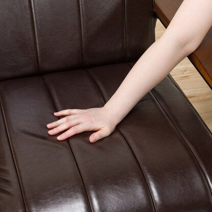 Synthetic leather 1-seater sofa that is resistant to scratches and stains (N-Shield Stain 2KD DBR)