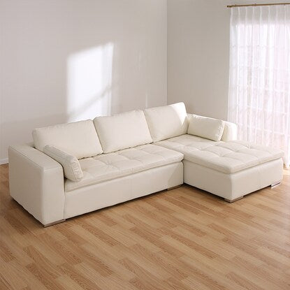 Couch sofa (Double Line 3LC White leather)