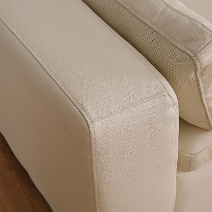 Couch sofa (Double Line 3LC White leather)