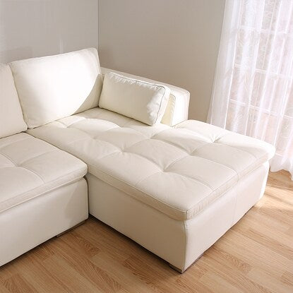 Couch sofa (Double Line 3LC White leather)