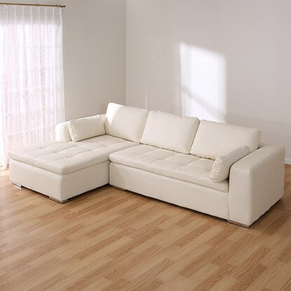 Couch sofa (Double Line 3RC White leather)