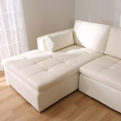 Couch sofa (Double Line 3RC White leather)