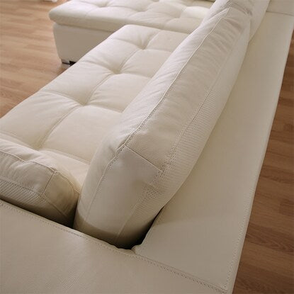 Couch sofa (Double Line 3RC White leather)