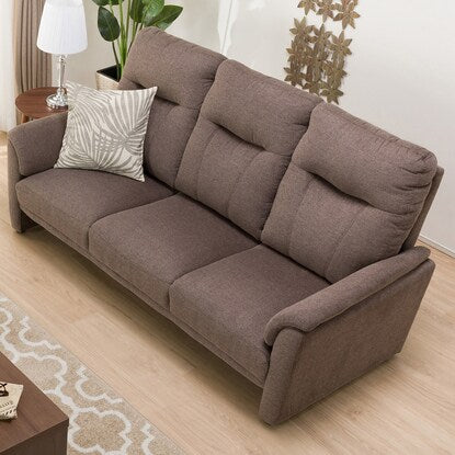 3-seater fabric-upholstered sofa (Naruta Fabric KD BR)