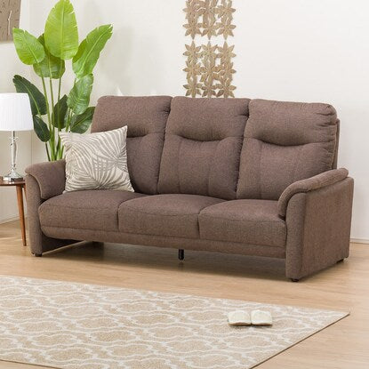 3-seater fabric-upholstered sofa (Naruta Fabric KD BR)