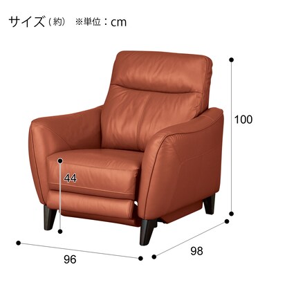 1-seater sofa (Anero semi-aniline leather type SK BR)