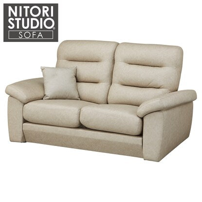 Fabric (PU coated) covered 2-seater sofa (N Pocket A12 S-LO KN-GY)