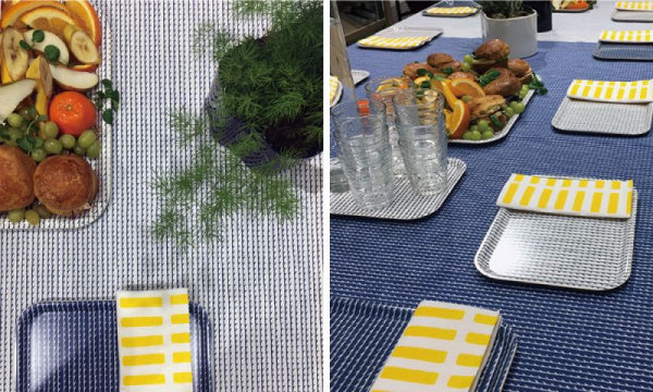 RIVI Tray L White x Blue