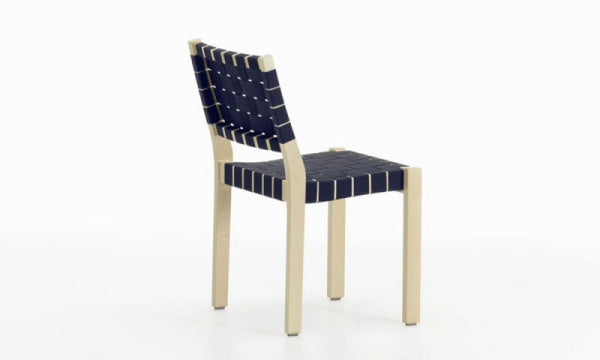 CHAIR 611 Natural Lacquer x Black/Blue Webbing Tape