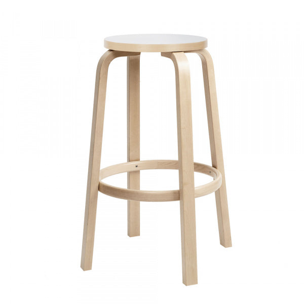 HIGH STOOL 64 ホワイトラミネート H75cm