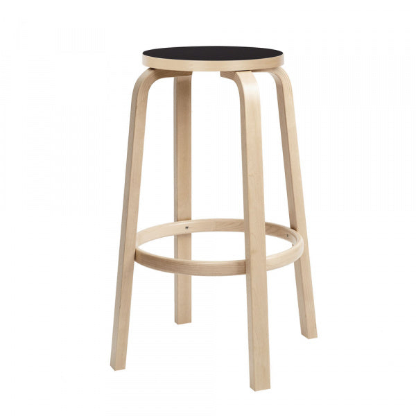 HIGH STOOL 64 ブラックリノリウム H75cm