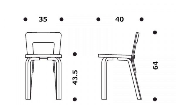 CHAIR 65 ブラックリノリウム