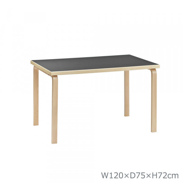 TABLE 81B W120 Black Linoleum
