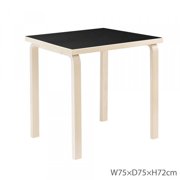 TABLE 81C W75 Black Linoleum