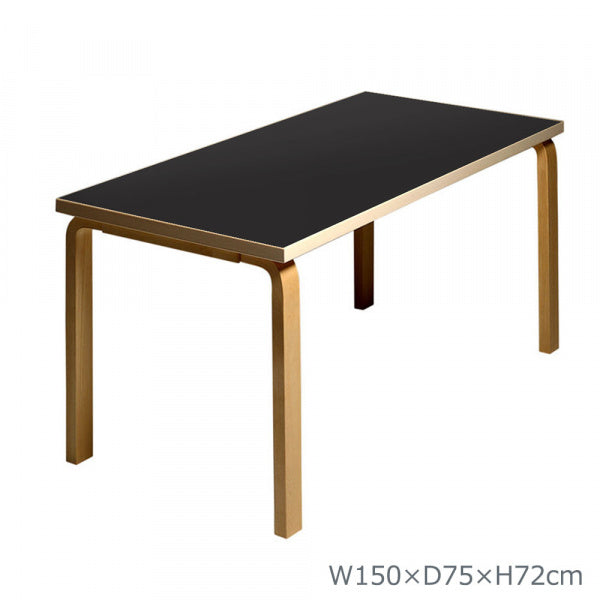 TABLE 81A W150 Black linoleum
