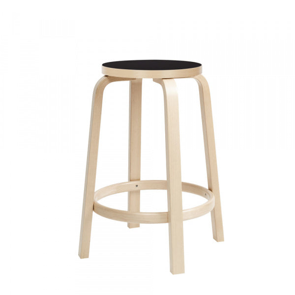 HIGH STOOL 64 ブラックリノリウム H65cm