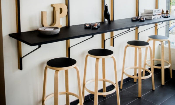 HIGH STOOL 64 ブラックリノリウム H65cm