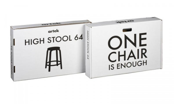 HIGH STOOL 64 ブラックリノリウム H65cm