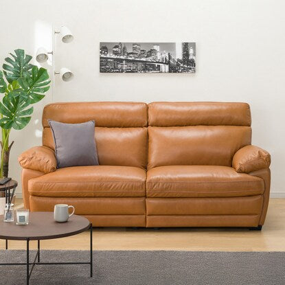 3-seater genuine leather sofa (Z278KD BR)