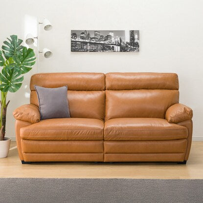 3-seater genuine leather sofa (Z278KD BR)