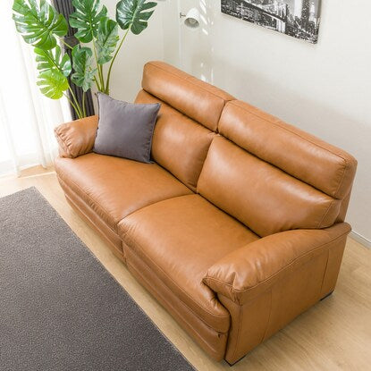 3-seater genuine leather sofa (Z278KD BR)