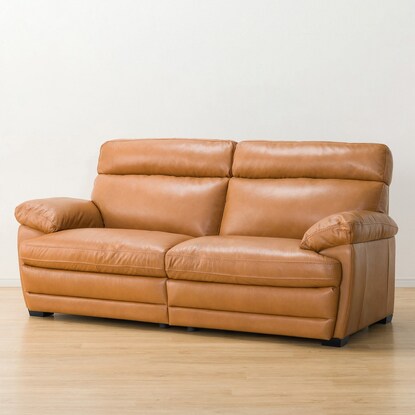 3-seater genuine leather sofa (Z278KD BR)