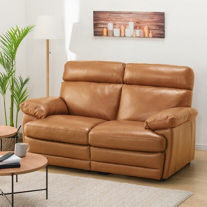 2-seater genuine leather sofa (Z278KD BR)