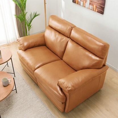 2-seater genuine leather sofa (Z278KD BR)