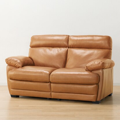 2-seater genuine leather sofa (Z278KD BR)